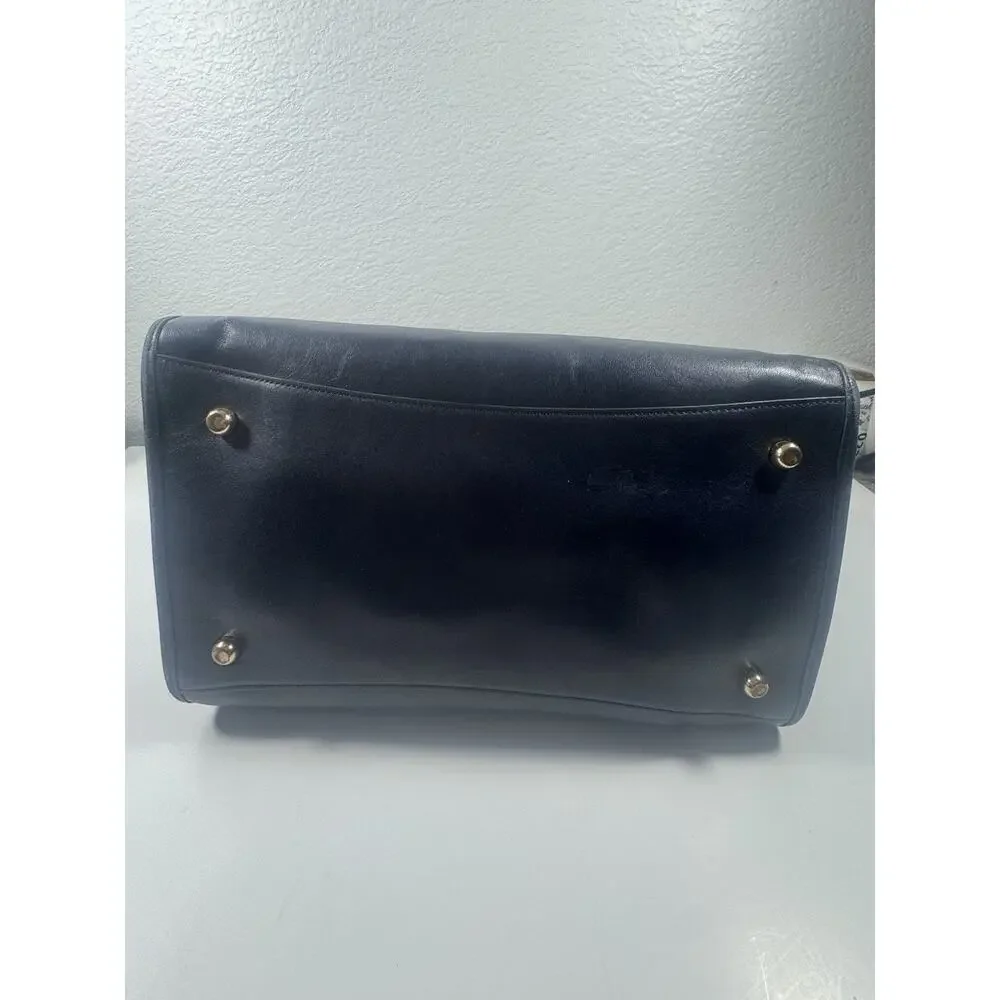 Coach Two Tone Blue Python Embossed And Leather Carryall Tote